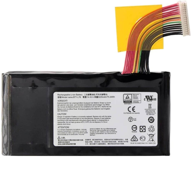 Laptop Battery MSI GT62VR BTY-L78 5225MAH 14.4V LI-ION