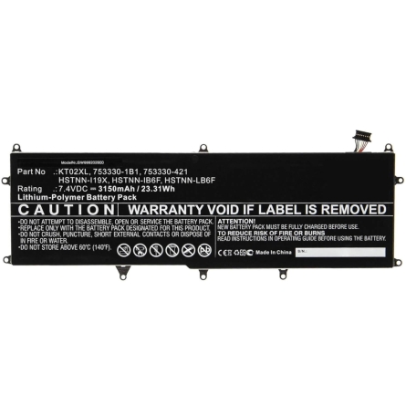 Laptop battery HP PRO X2 612 G1 KEYBOARD BASE KT02XL 3230MAH 7.5V