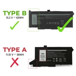 Laptop Battery for DELL LATITUDE 5420 5520 PRECISION 3560 SERIES | RJ40G