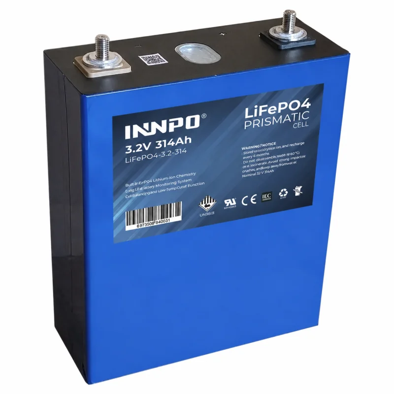 INNPO Prismatic LiFePO4 Cell 3.2V 314Ah Grade A