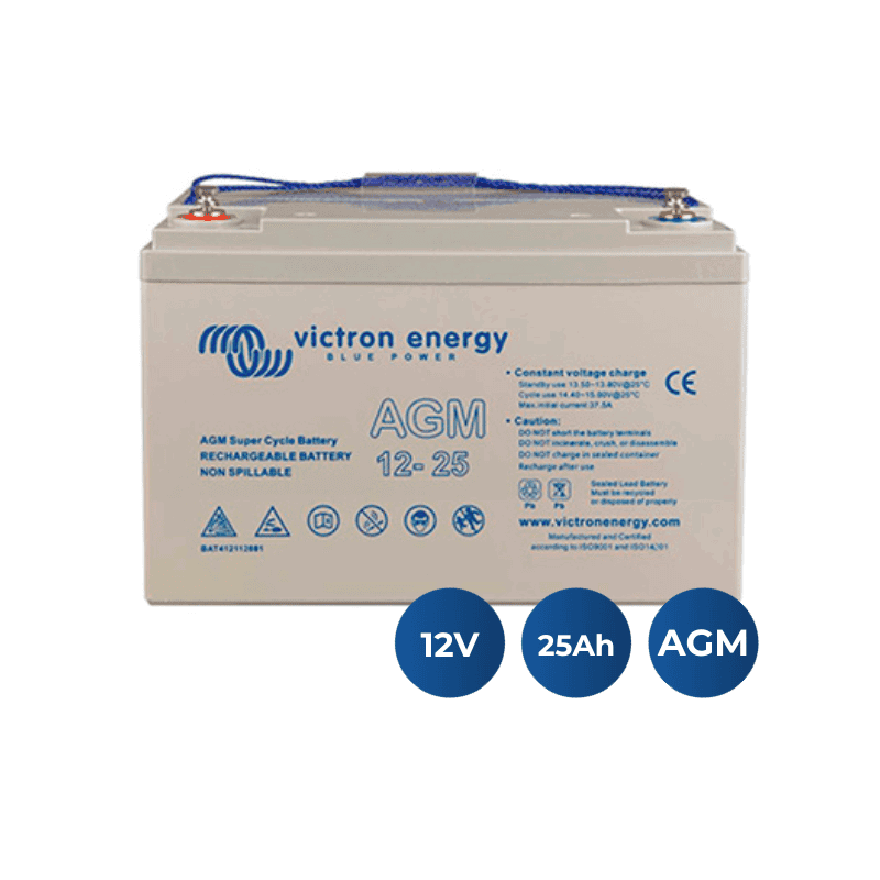 Victron Energy 12V/25Ah AGM Super Cycle Batt. (M5) (BAT412025081)