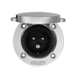 Victron Energy Power Inlet stainless with cover 16A/250Vac (2p/3w) (SHP301602000)