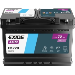 Battery Exide Start Stop AGM EK720 72Ah