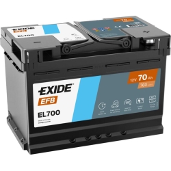 Exide EL700 Start-Stop EFB Battery 70Ah