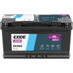 Battery Exide Start Stop AGM EK960 96Ah