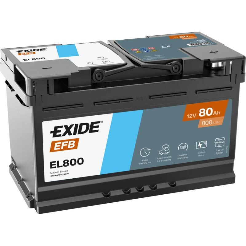Exide EL800 Start-Stop EFB Battery 80Ah