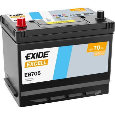 Exide Excell EB705 Car Battery 70Ah