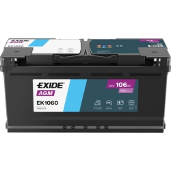 Battery Exide Start Stop AGM EK1060 106Ah