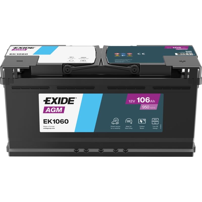 Exide EK1060 Start-Stop AGM Battery 106Ah