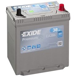 Exide Premium EA386 Car Battery 38Ah