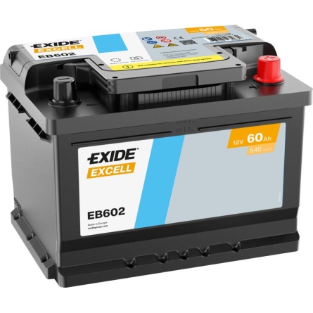 Exide Excell EB602 Car Battery 60Ah