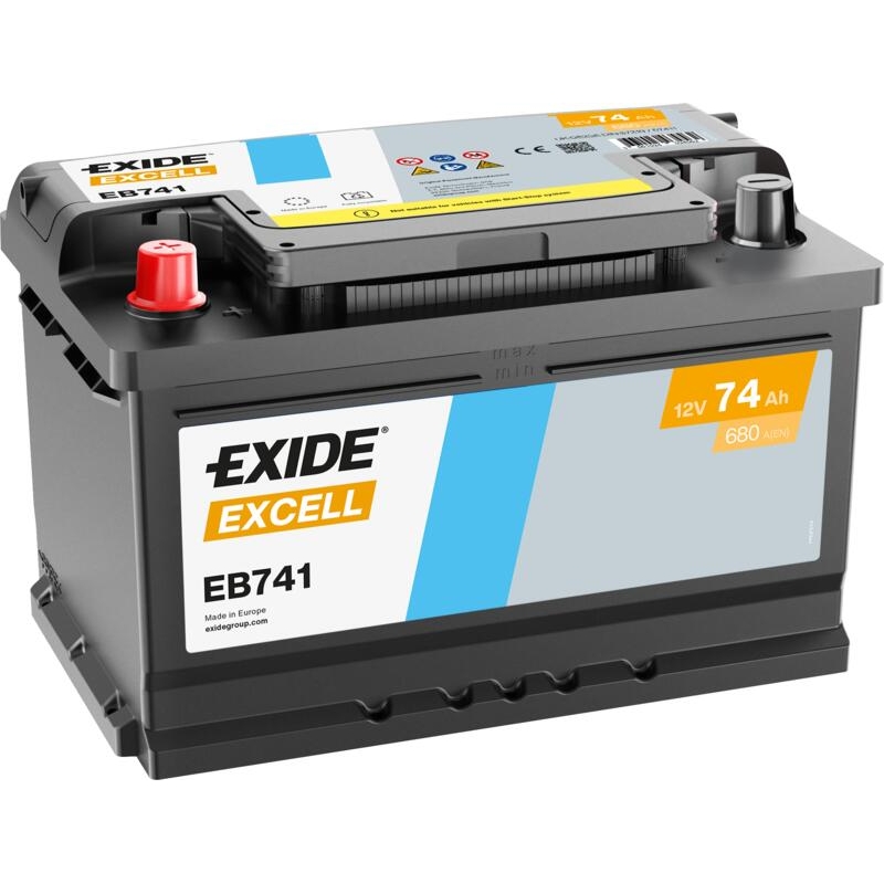 Exide Excell EB741 Car Battery 74Ah