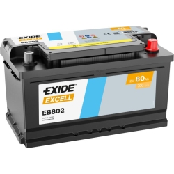 Exide Excell EB802 Car Battery 80Ah