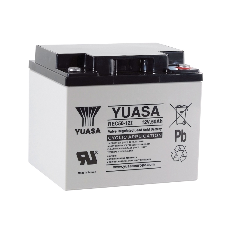 Yuasa REC50-12I 12V 50Ah cyclic AGM battery