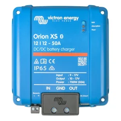 Victron DC-DC battery charger booster Orion XS 12/12-50A, top view.