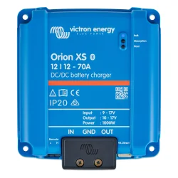 Victron DC-DC battery charger booster Orion XS 12/12-70A, top view.