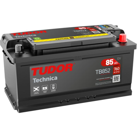 Tudor Technica TB852 12V 85Ah 760A, 353 × 175 × 175 mm, Positive terminal on the right
