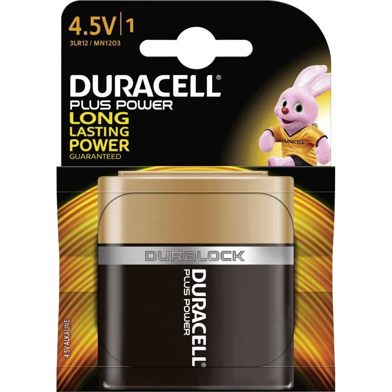 Duracell 4.5V 3LR12 MN1203 Plus Power Alkaline Batteries (1 Unit)