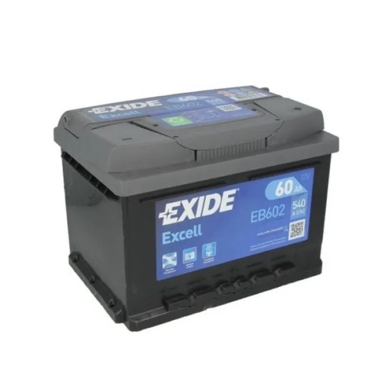 EXIDE EXCELL Batterie EB602 12V 60Ah 520A B13 Bleiakkumulator 075SE, 545 19