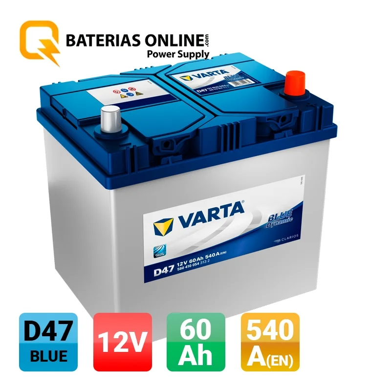 Batterie voiture Varta D47 - 60Ah / 540A - 12V - Feu Vert