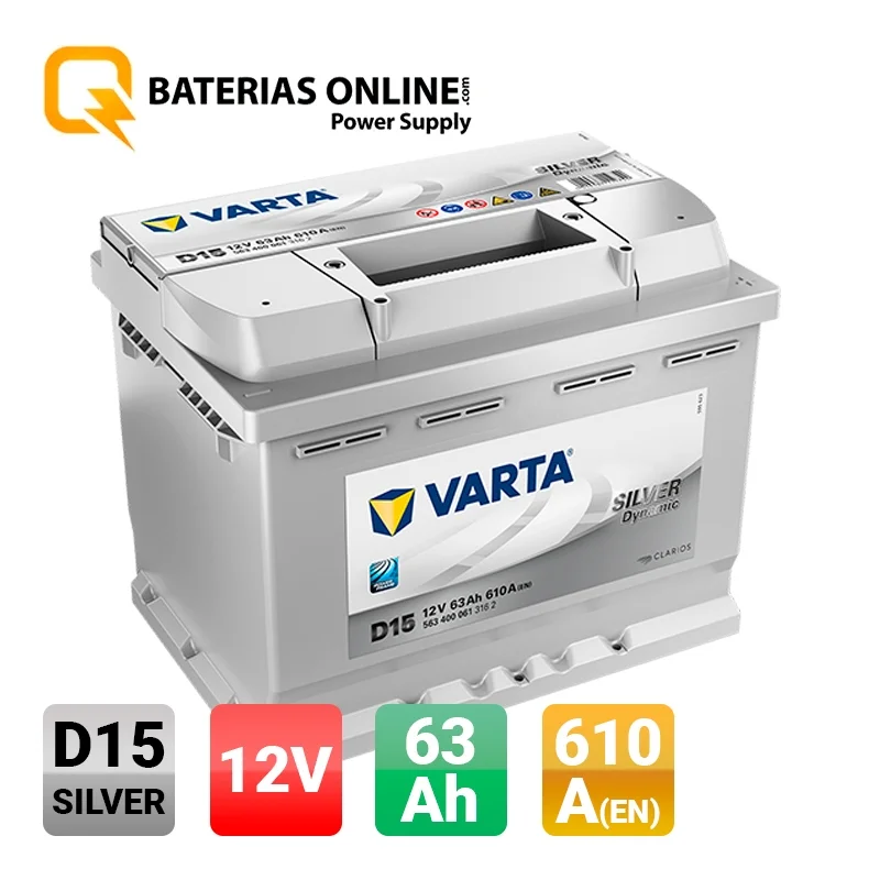 ▷ Varta D15  Batería 63Ah Silver Dynamic con envío gratis
