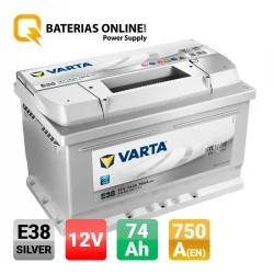 ▷ Batería Varta E38 74Ah 750A