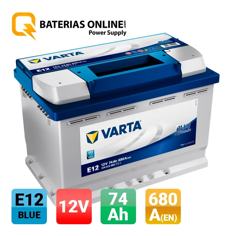 Paquete de batería estándar Varta [12v 74ah 680A] 278x175x190mm; Polaridad  1 [+/-]; terminal tipo 1 [+ D 19,5; - d17.9] - AliExpress