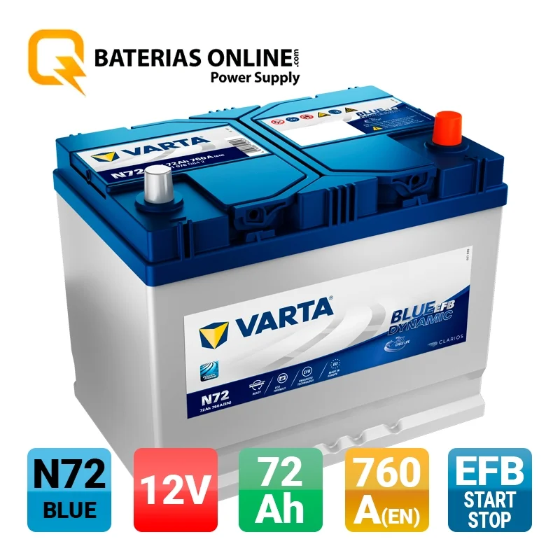 ▷ Battery Car Varta N72 72Ah