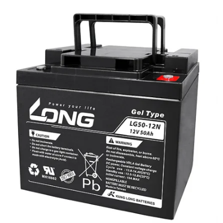 ▷ LONG LG50-12N Battery Lead GEL 12V 50Ah UPS Wheelchairs EVs