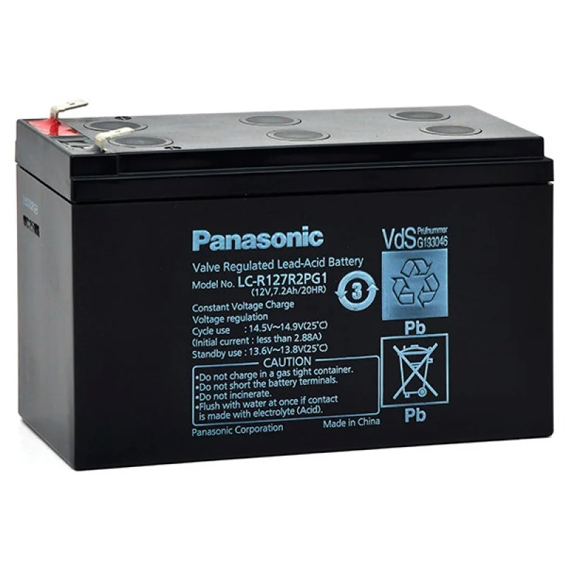 Lead-Acid AGM Battery 12V 7.2Ah Panasonic LC-R127R2PG1