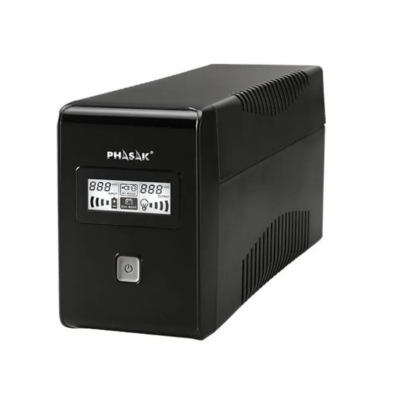 UPS Phasak 1000VA LCD USB with protection for RJ45