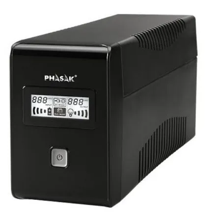 UPS Phasak 1000VA LCD USB with protection for RJ45