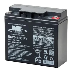 Lead-Acid Battery AGM 12V 20Ah MK POWERED ES20-12C FT