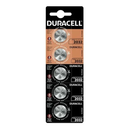 Duracell 2032 Lithium Button Cell Batteries (5 Units)