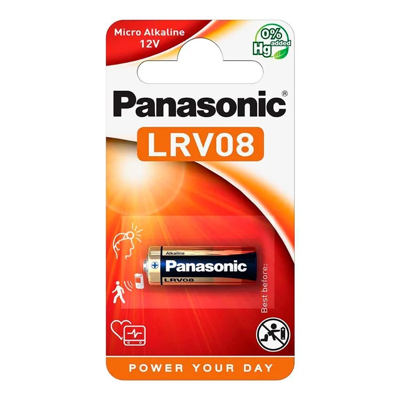 Panasonic Micro Alkaline LRV08 MN21 A23 Batteries (1 Unit)