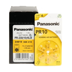 Hearing aid batteries Panasonic PR-230(10)/6LB (Battery...