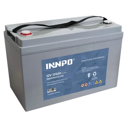 Lead-Acid AGM Battery 12V 125Ah INNPO Deep Cycle
