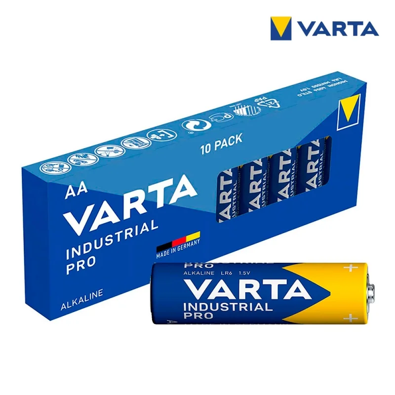 Lot de 10 piles Alcaline Varta Industrial Pro type AA (LR6) 1,5V à prix bas