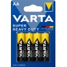 Varta AA Zinc-Carbon Super Heavy Duty Batteries (4 Units)