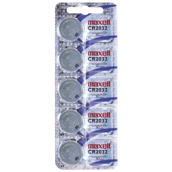 Maxell CR2032 Lithium Button Cell Batteries (5 Units)