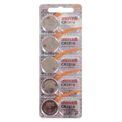 Pack 5 batteries Button-Button Lithium MAXELL CR2016