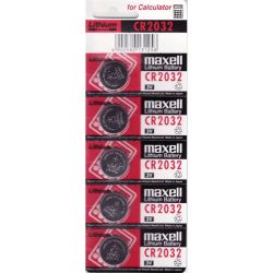 Pack 5 Batteries Button-Button Lithium MAXELL CR2032