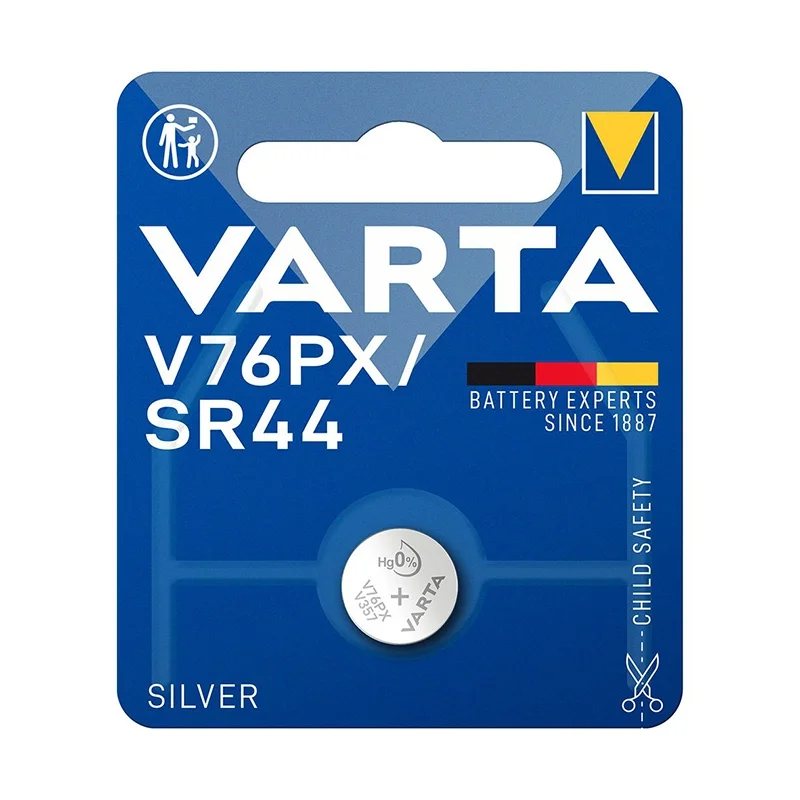 Varta V76PX SR44 Silver Coin Cell Batteries (1 Unit)