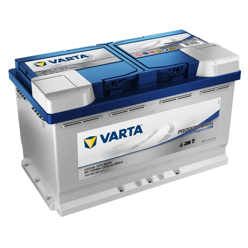 Varta LED80 80Ah Professional Dual Purpose EFB Battery