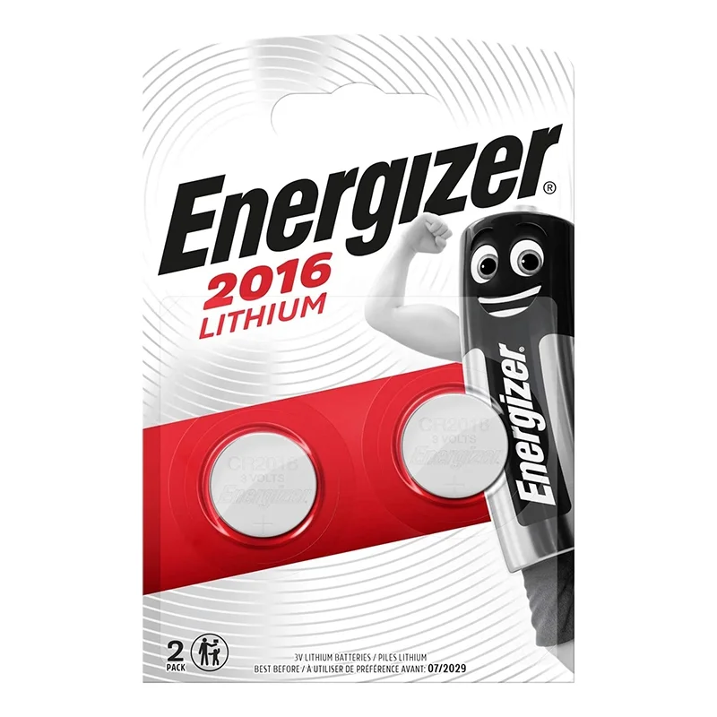 Energizer 2016 Lithium Button Cell Batteries (2 Units)