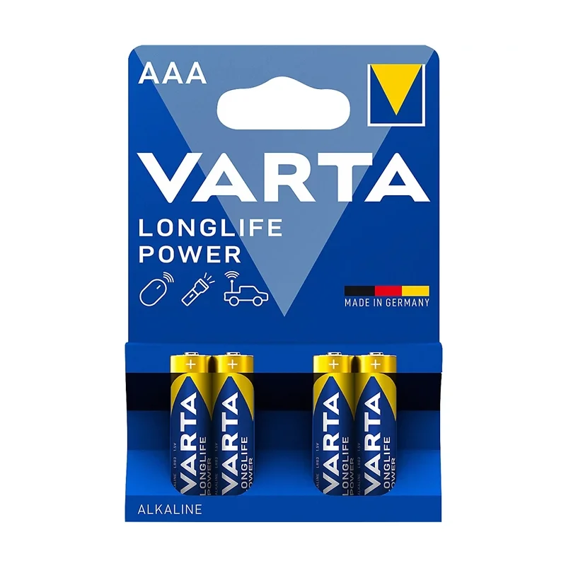 Varta AAA Longlife Power Alkaline Batteries (4 Units)