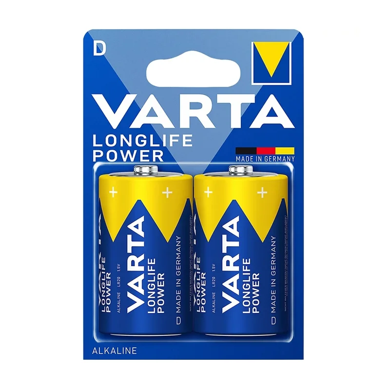 Varta D Longlife Power Alkaline Batteries (2 Units)