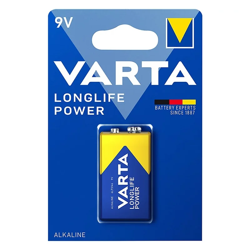 Varta 9V Longlife Power Alkaline Batteries (1 Unit)