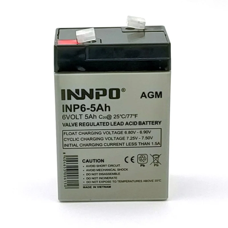 INNPO AGM 6V 5Ah Battery