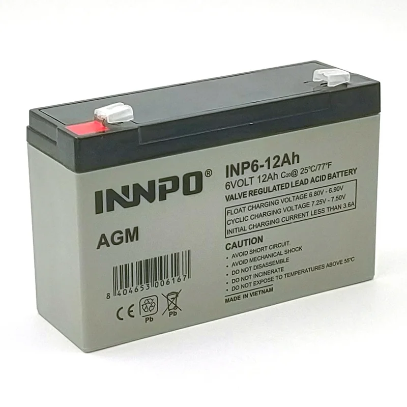 Lead-Acid AGM Battery 6V 12Ah